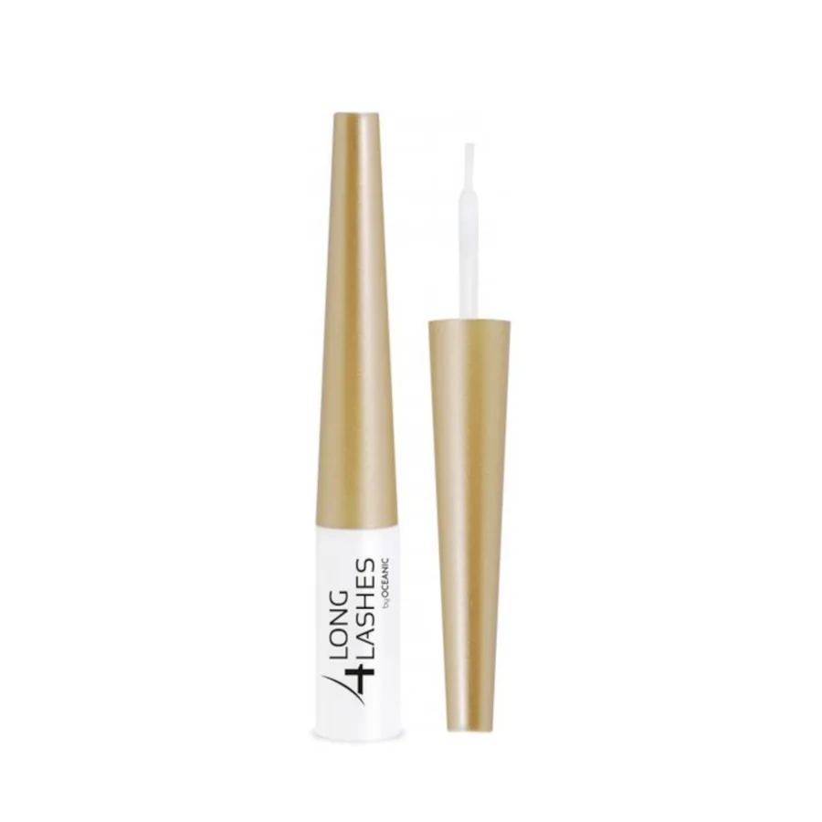 Long4Lashes Eyelash Serum — flacone del siero per ciglia su fondo bianco